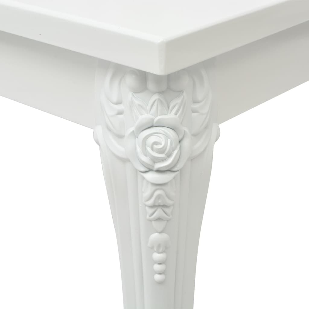 Coffee Table High Gloss White - 115×65×42cm
