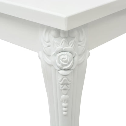 Coffee Table High Gloss White - 115×65×42cm