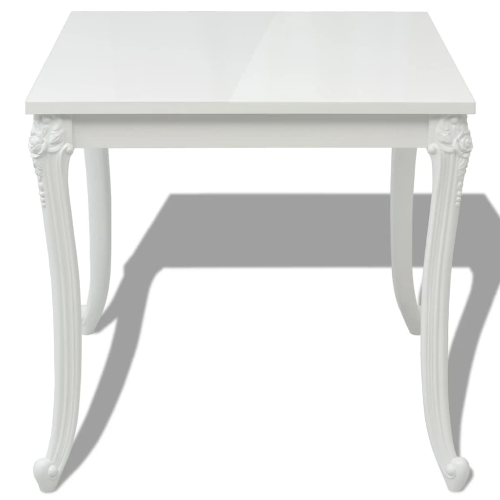 Dining Table High Gloss, White