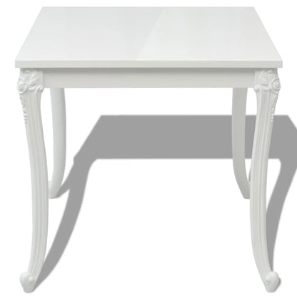 Dining Table High Gloss, White