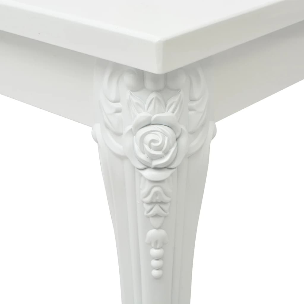 Dining Table High Gloss, White