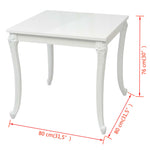 Dining Table High Gloss, White