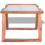 Coffee Table Solid Acacia Wood Brown