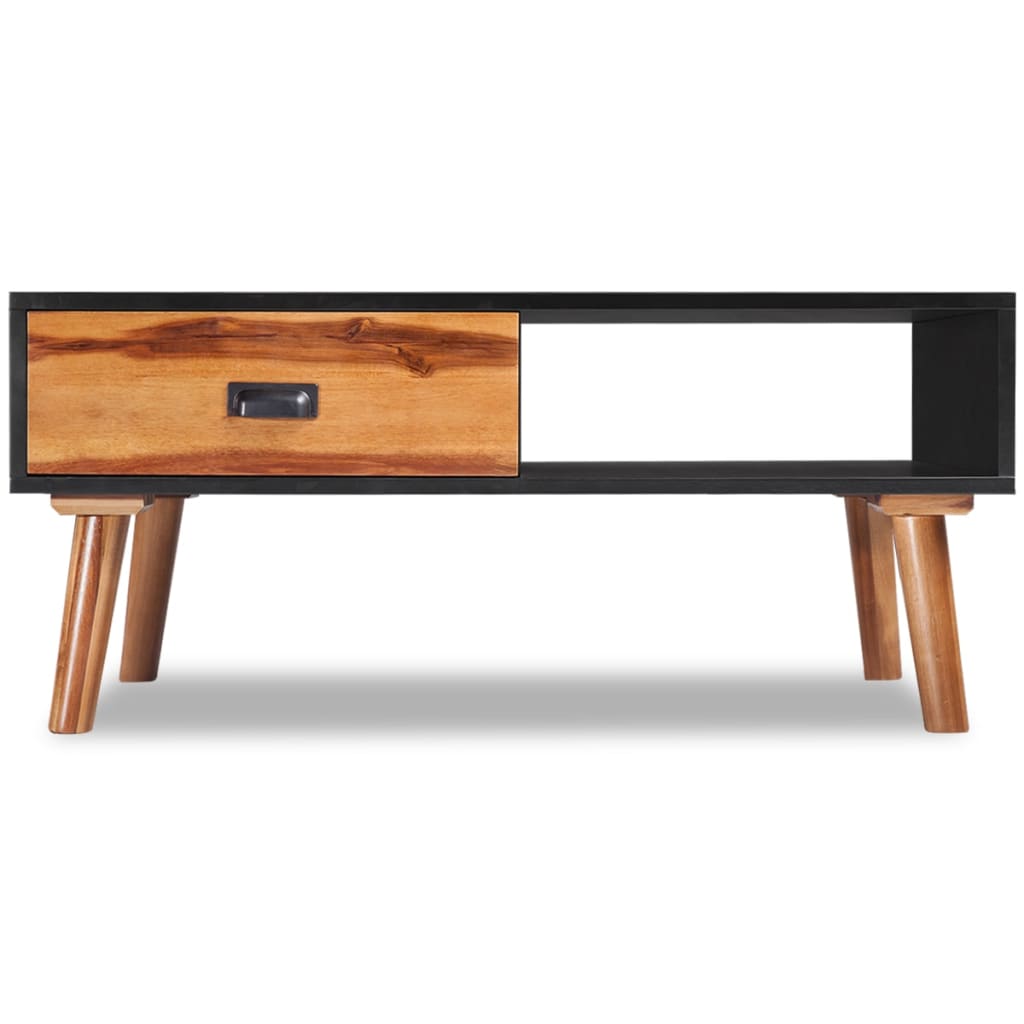 Coffee Table Solid Acacia Wood - 90×50×40cm