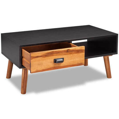 Coffee Table Solid Acacia Wood - 90×50×40cm