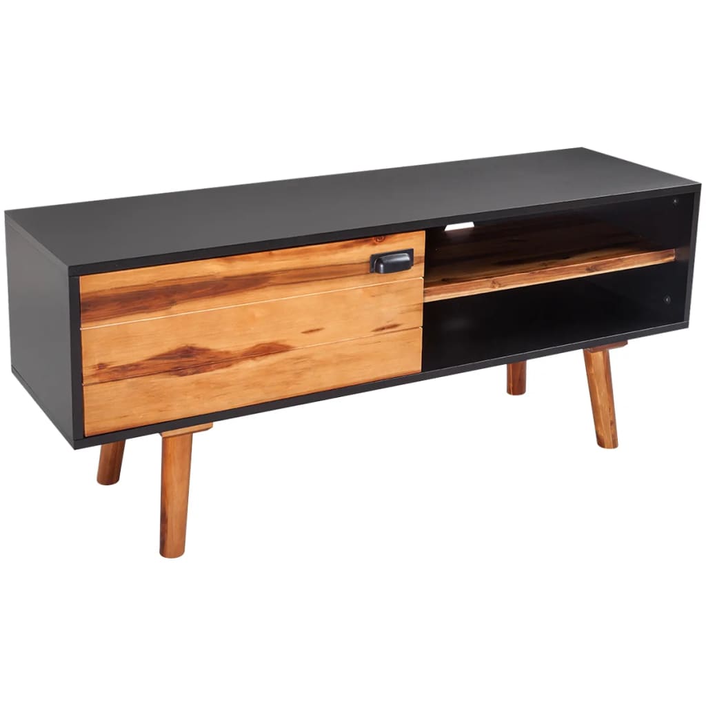 Tv Cabinet Solid Acacia Wood - 120×35×50cm