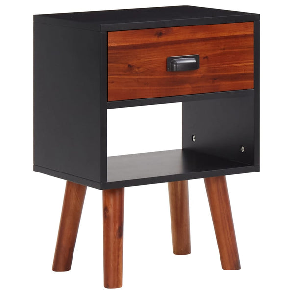  Solid Acacia Wood Bedside Cabinet