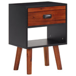 Solid Acacia Wood Bedside Cabinets 2 pcs