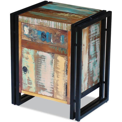 Bedside Cabinet Solid Reclaimed Wood - 43×33×51cm