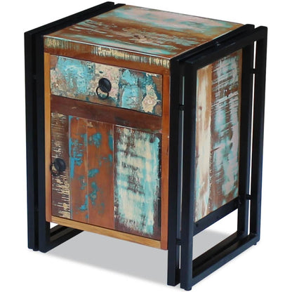 Bedside Cabinet Solid Reclaimed Wood - 43×33×51cm