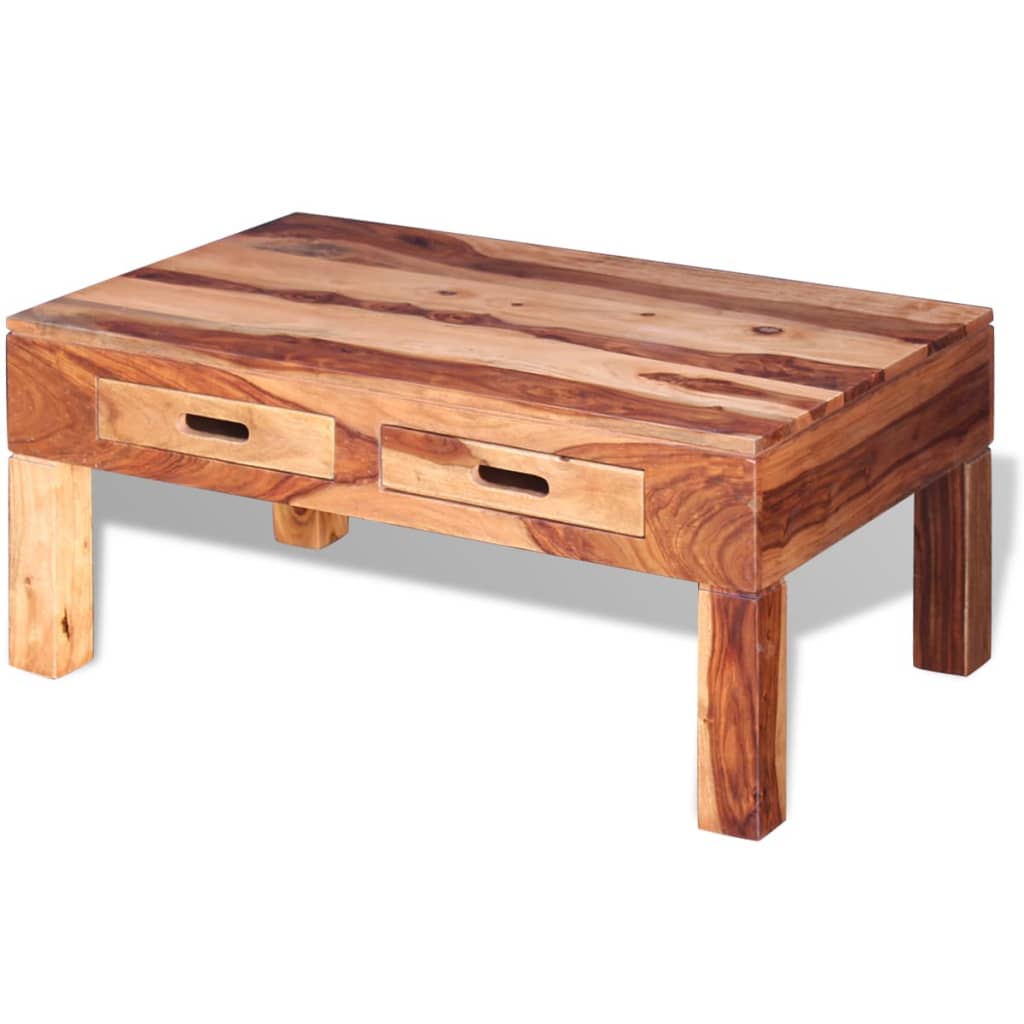 Coffee Table Solid Sheesham Wood - 90×55×40cm