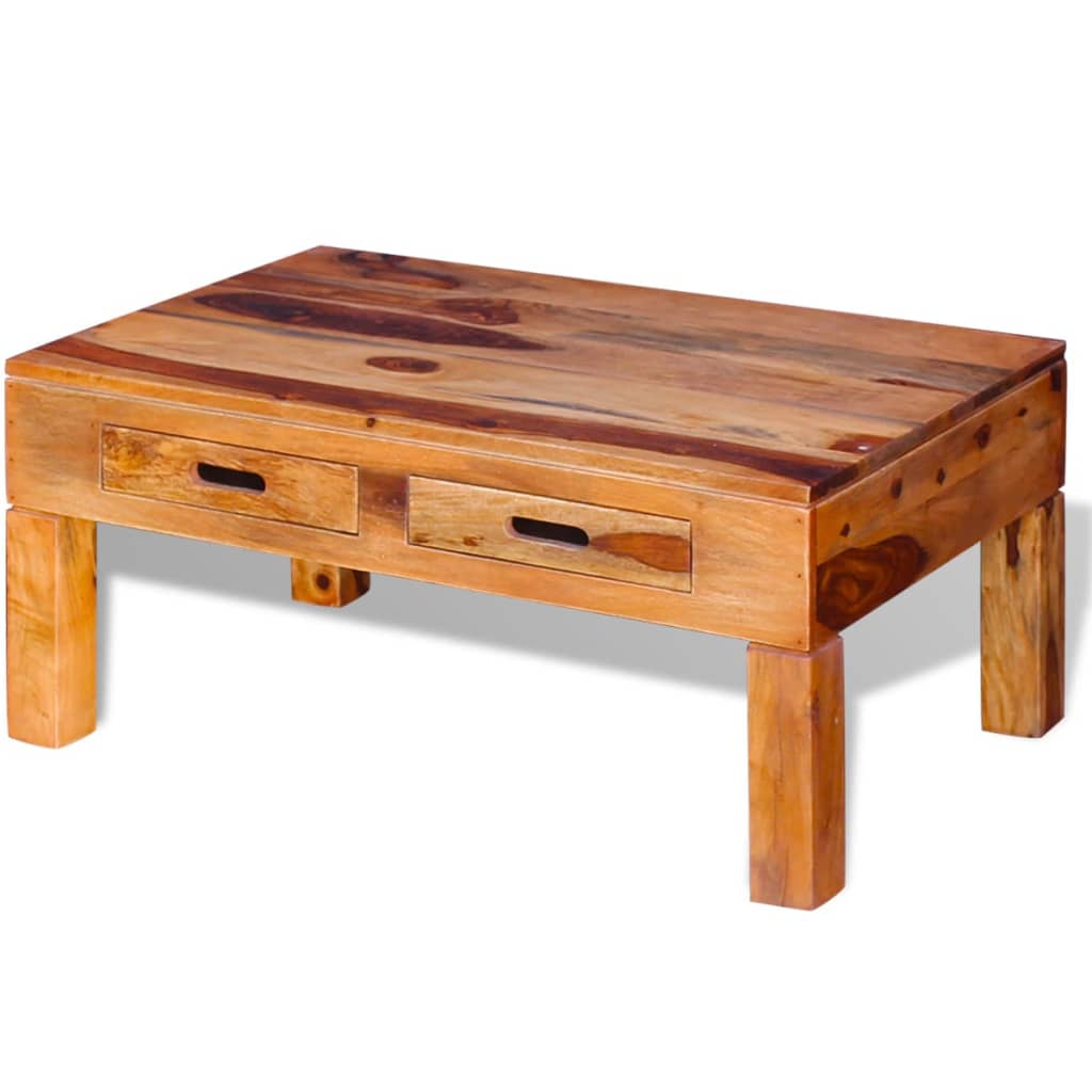 Coffee Table Solid Sheesham Wood - 90×55×40cm