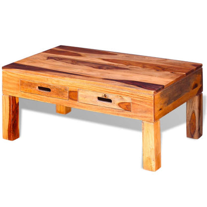Coffee Table Solid Sheesham Wood - 90×55×40cm