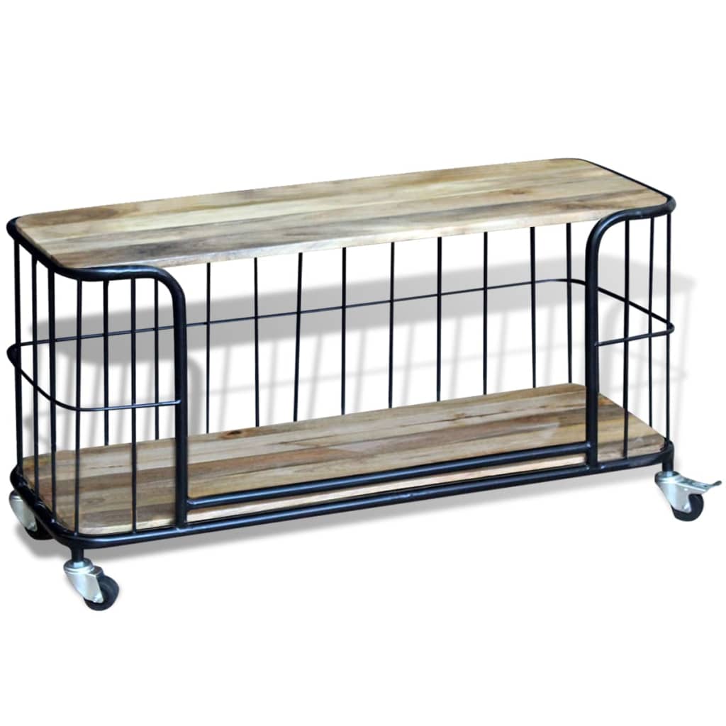Tv Cabinet Solid Mango Wood - 100×40×45cm