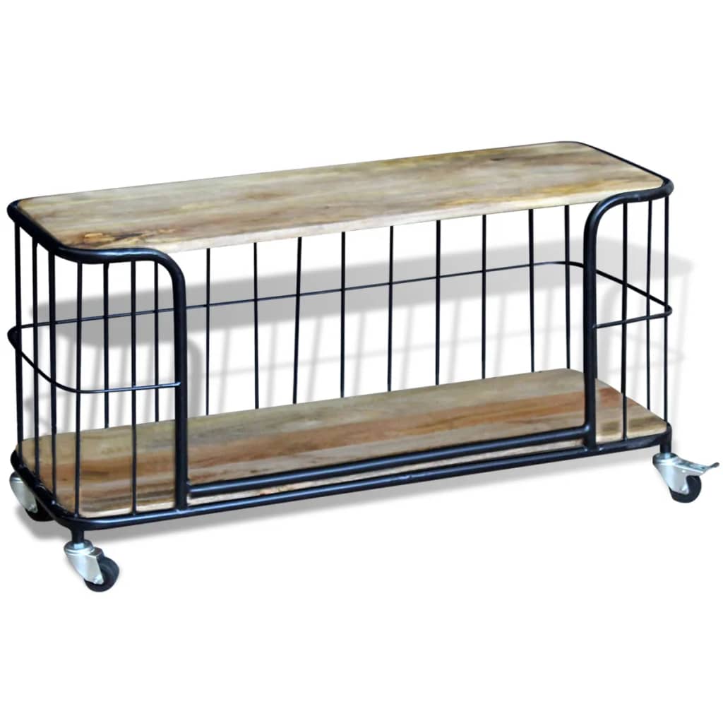 Tv Cabinet Solid Mango Wood - 100×40×45cm