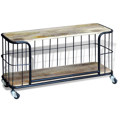 Tv Cabinet Solid Mango Wood - 100×40×45cm