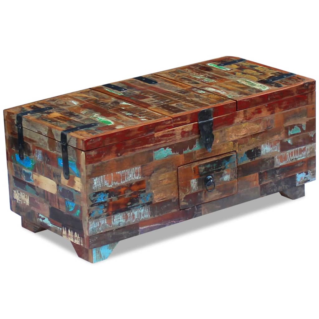 Coffee Table Box Chest Solid Reclaimed Wood