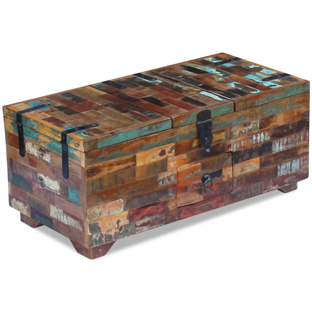 Coffee Table Box Chest Solid Reclaimed Wood