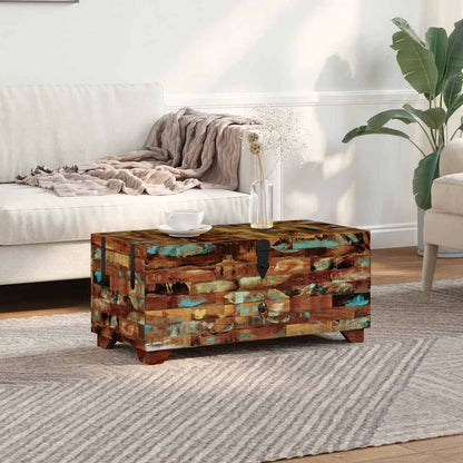 Coffee Table Box Chest Solid Reclaimed Wood
