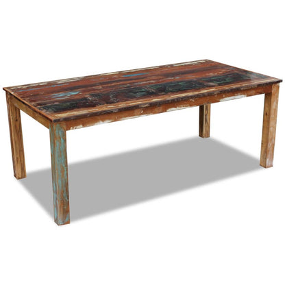 Dining Table, Solid Reclaimed Wood - 200×100×76cm