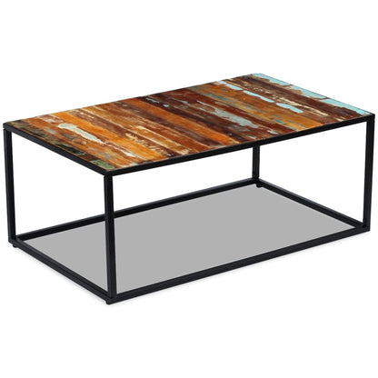 Coffee Table - Solid Reclaimed Wood - 100×60×40cm