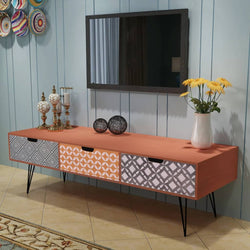 Tv Cabinet With 3 Drawers  Brown
