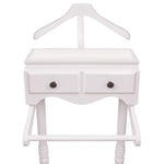 Clothing Rack with Cabinet Wood White