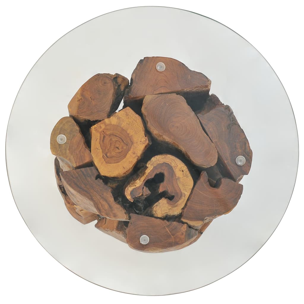 Coffee Table Solid Teak 60 cm - 60×0.8cm