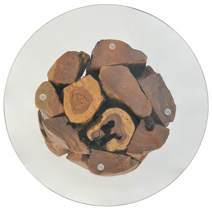 Coffee Table Solid Teak 60 cm - 60×0.8cm