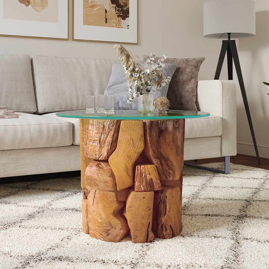 Coffee Table Solid Teak 60 cm - 60×0.8cm