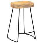 Bar Stools 2 Pcs Solid Wood Kitchen Counter Breakfast Seating