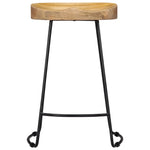 Bar Stools 2 Pcs Solid Wood Kitchen Counter Breakfast Seating