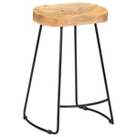 Bar Stools 2 Pcs Solid Wood Kitchen Counter Breakfast Seating