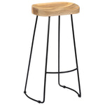 Bar Stools 2 Pcs Solid Wood Kitchen Counter Breakfast Seating