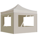 Professional Folding Party Tent with Walls Aluminium Cream