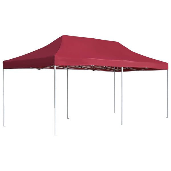  Professional Folding Party Tent Aluminium - Wine Red