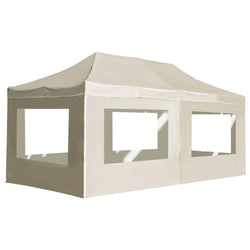 Professional Folding Party Tent with Walls Aluminium/Cream