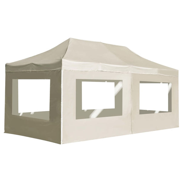  Professional Folding Party Tent with Walls Aluminium/Cream