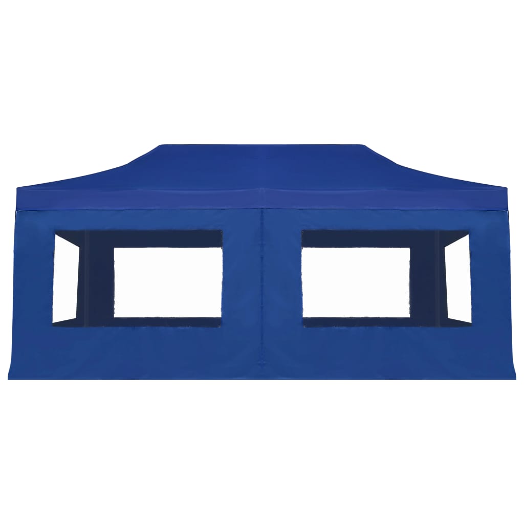 Professional Folding Party Tent with Walls Aluminium, Blue