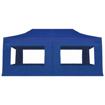 Professional Folding Party Tent with Walls Aluminium, Blue