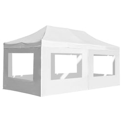 Professional Folding Party Tent with Walls Aluminium, White