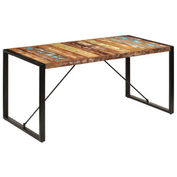 Rustic Solid Reclaimed Wood Dining Table 160cm Kitchen Table
