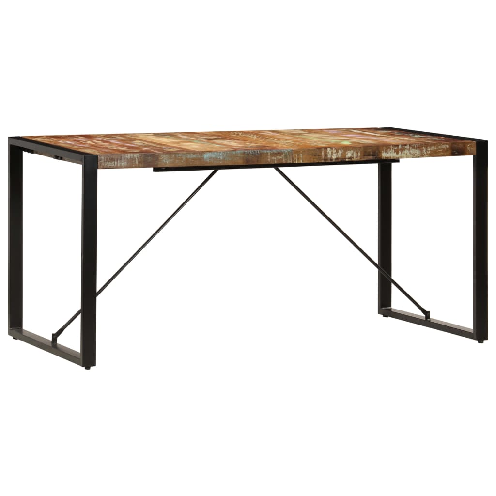 Rustic Solid Reclaimed Wood Dining Table 160cm Kitchen Table