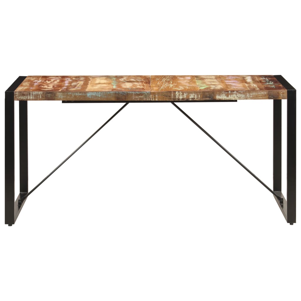Rustic Solid Reclaimed Wood Dining Table 160cm Kitchen Table