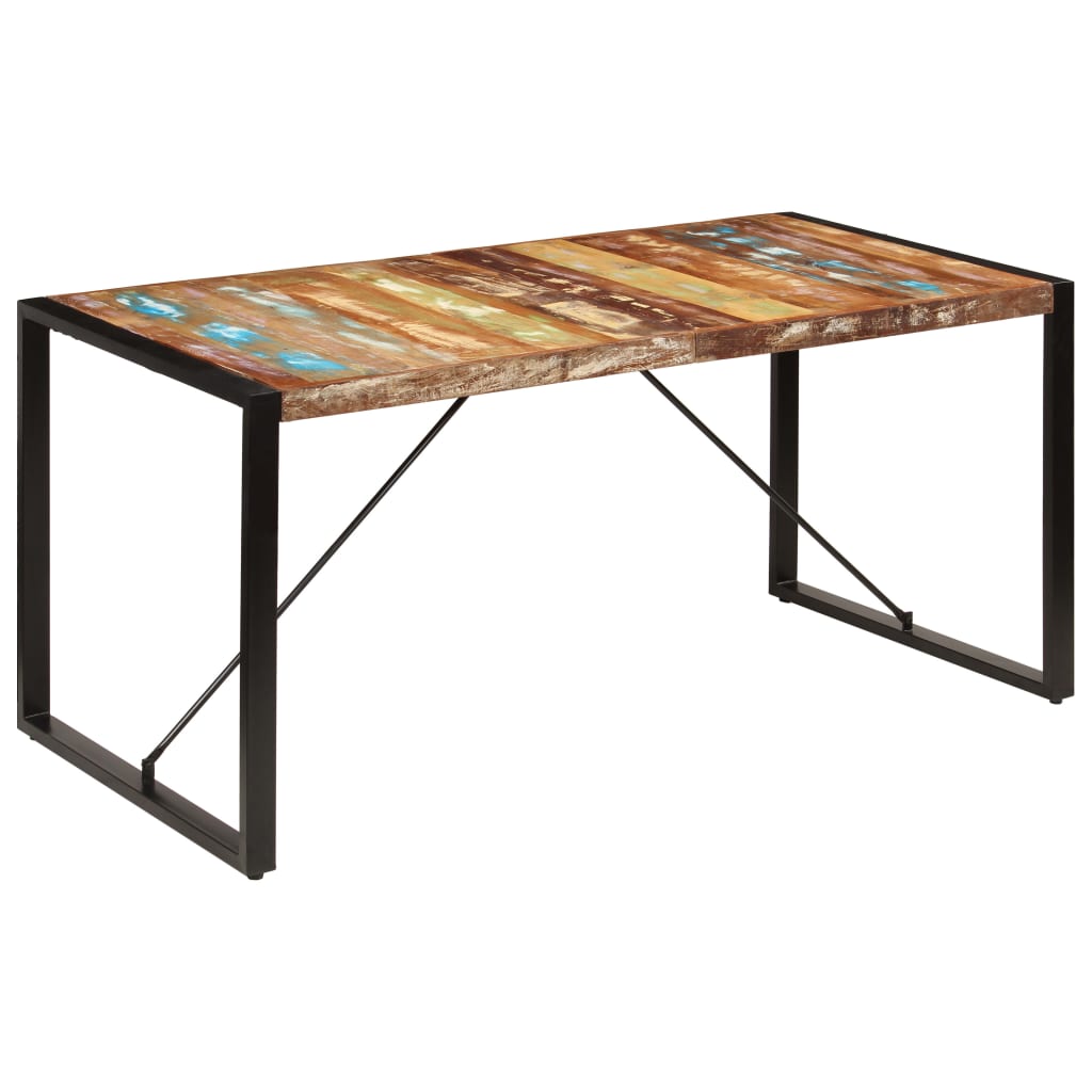 Rustic Solid Reclaimed Wood Dining Table 160cm Kitchen Table