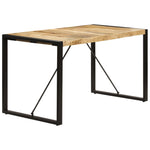 Dining Table Solid Mango Wood Brown & black