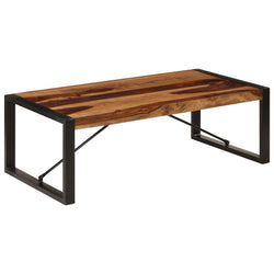 Coffee Table Solid Sheesham Wood Brown