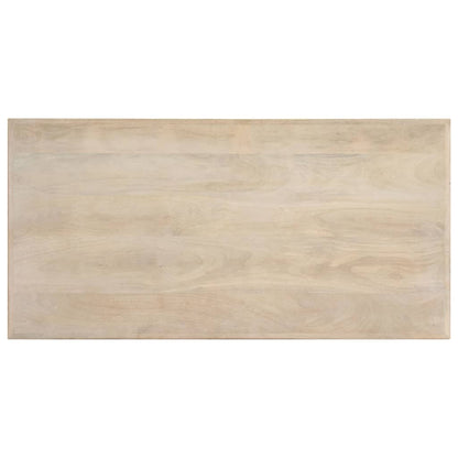 Dining Table White Solid Mango Wood