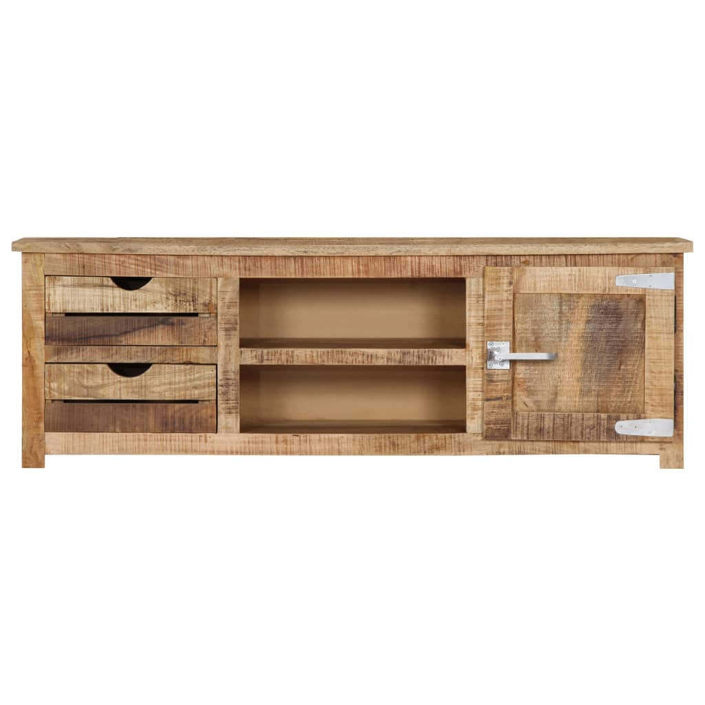 TV Cabinet 2 Drawers Solid Mango Wood