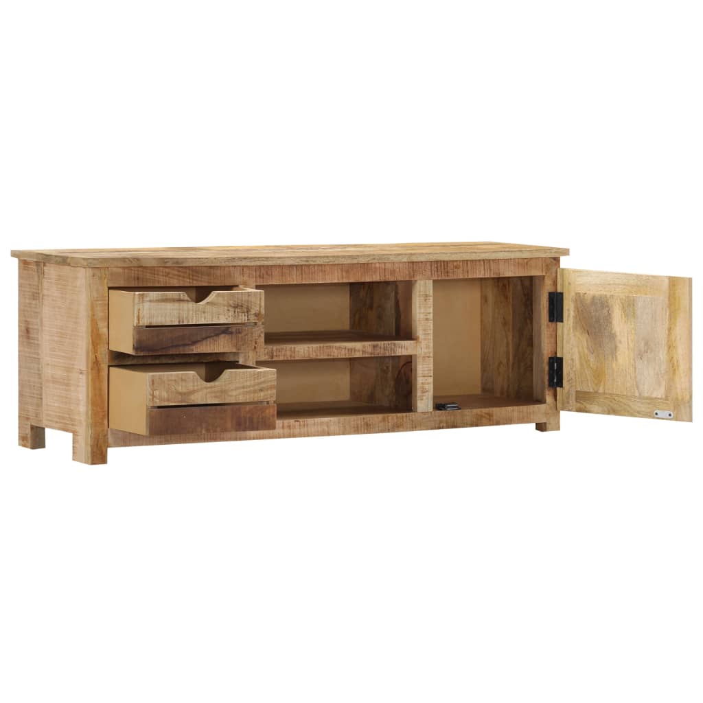 TV Cabinet 2 Drawers Solid Mango Wood